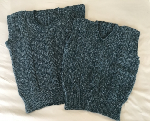 Knit Cabled Vests in the CKC crowdsourced collection