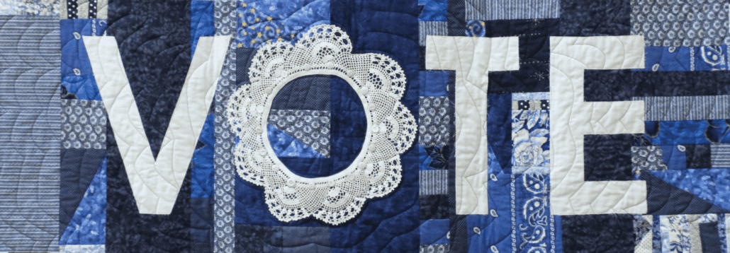 Blue register to vote quilt 