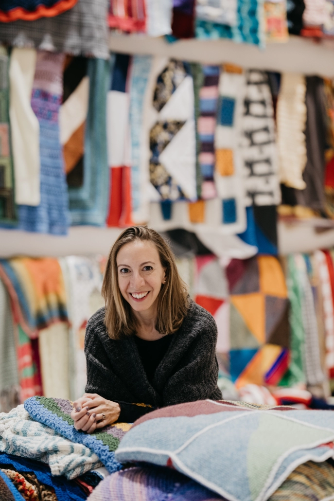 Jayna Zweiman, founder of the Welcome Blanket project