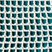 Simple crochet on a teal background