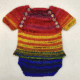 A suit of rainbow baby clothes